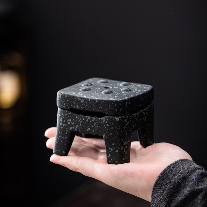 Zen Candle Supplies - Kadzielnica z kamienia bluestone/retro, ceramiczna, na
