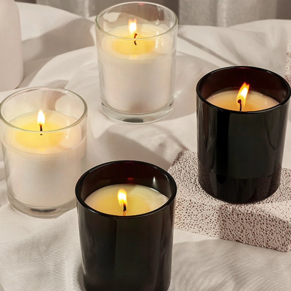 Luxury Candle Supplies Usa - Luksusowy szklany słoik na świece Czarny