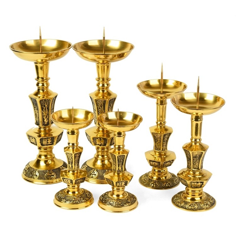 Luxury Candle Supplies Usa - Para luksusowych i wystawnych mosiężnych świeczników,